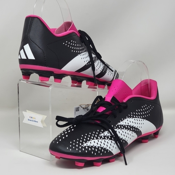 Adidas Unisex Accuracy.4 FxG GW4604 Soccer Cleats Black/Pink Men 11 Wmns 13 New - Picture 4 of 11